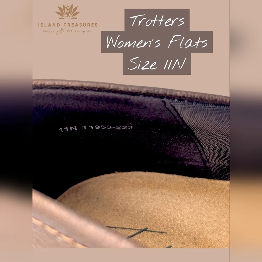 Trotters Della Women's Size 11N Metallic Brown Ballet Flats Flexible Outsoles